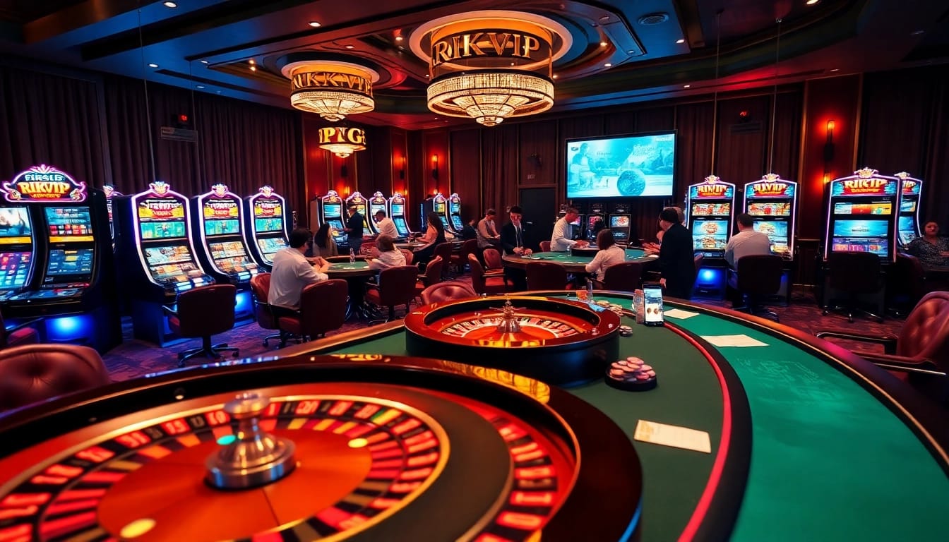 Engage in high-stakes poker at rikvip.gb.net with vibrant casino visuals and thrilling gaming action.