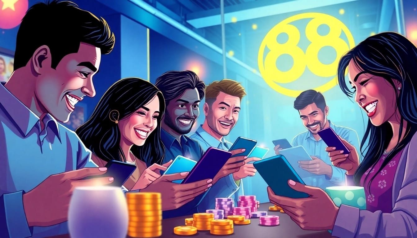 Experience the excitement of online gaming at new88go.com, where players enjoy diverse casino games in a vibrant setting.