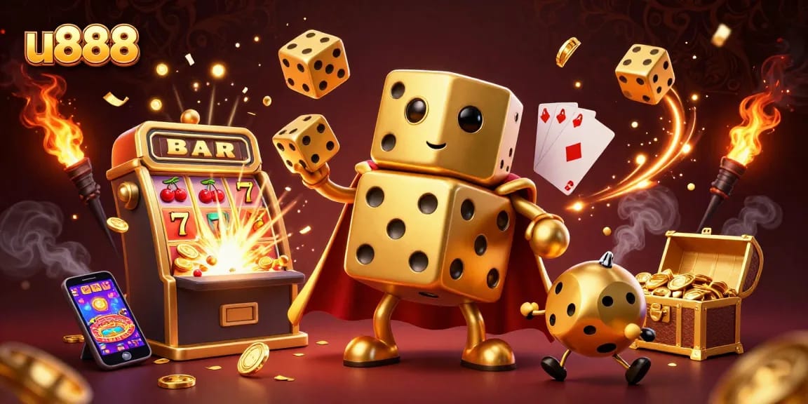 Experience the excitement of u888 as you roll golden dice and spin winning slots!