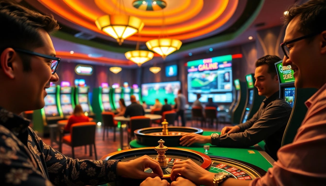 Exciting online casino scene on luck8win.live highlighting players and games.
