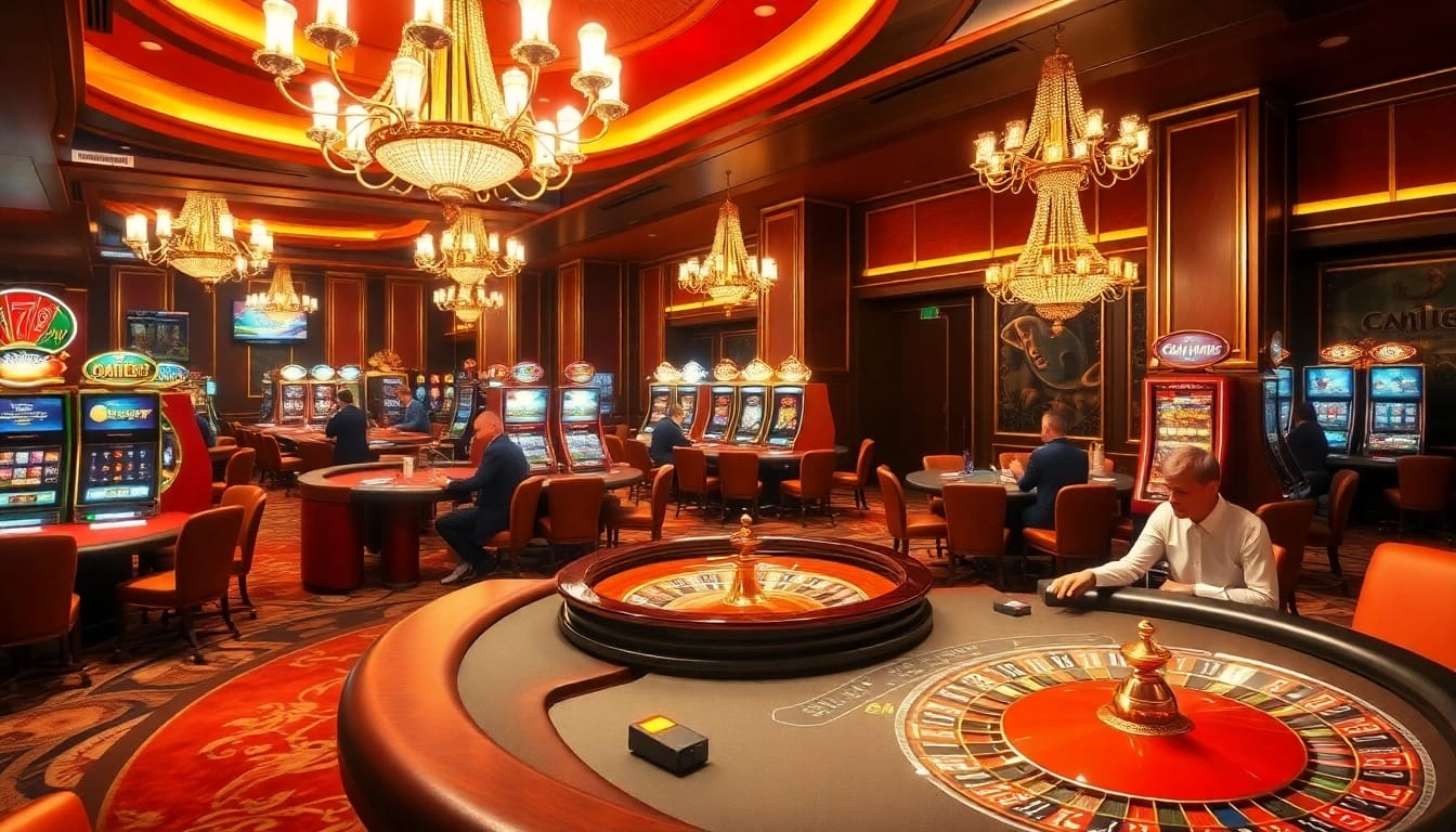 Experience the excitement of gambling at https://123win.free/ with vibrant casino games and players engaged in action.