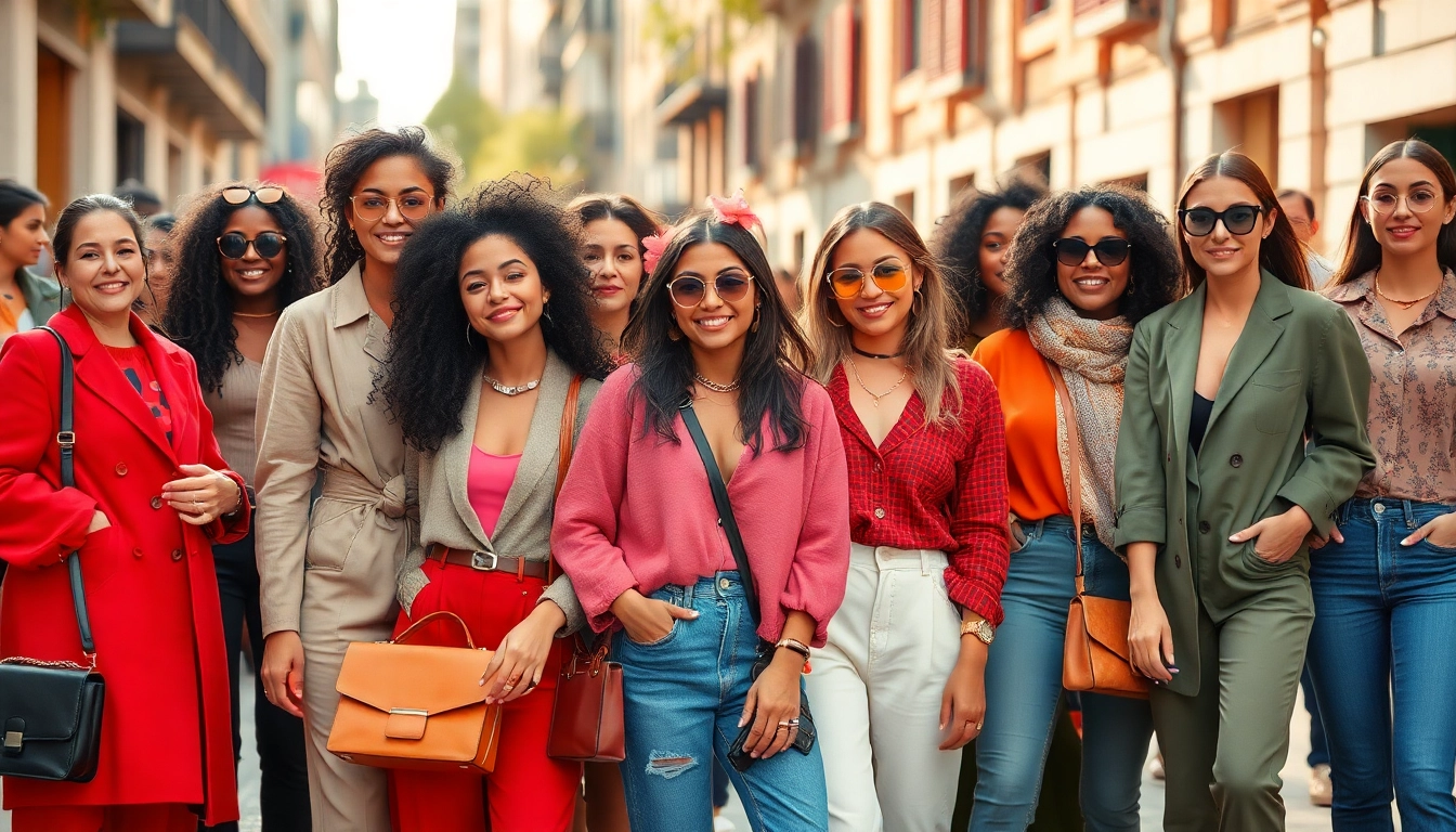Women Fashion showcasing stylish urban outfits worn by diverse models.