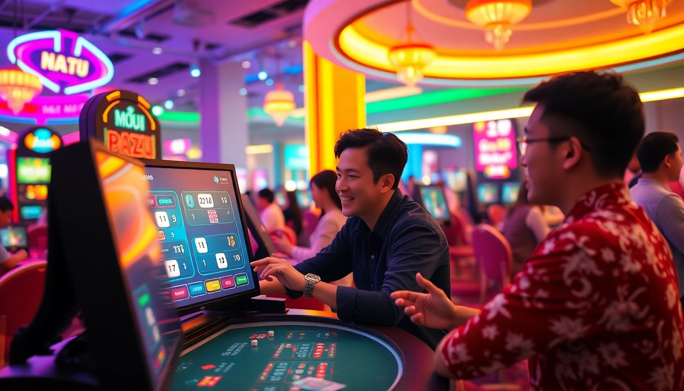 Engaging Tài Xỉu MD5 gaming scene at taixiumd5.world with players enjoying a vibrant online casino.