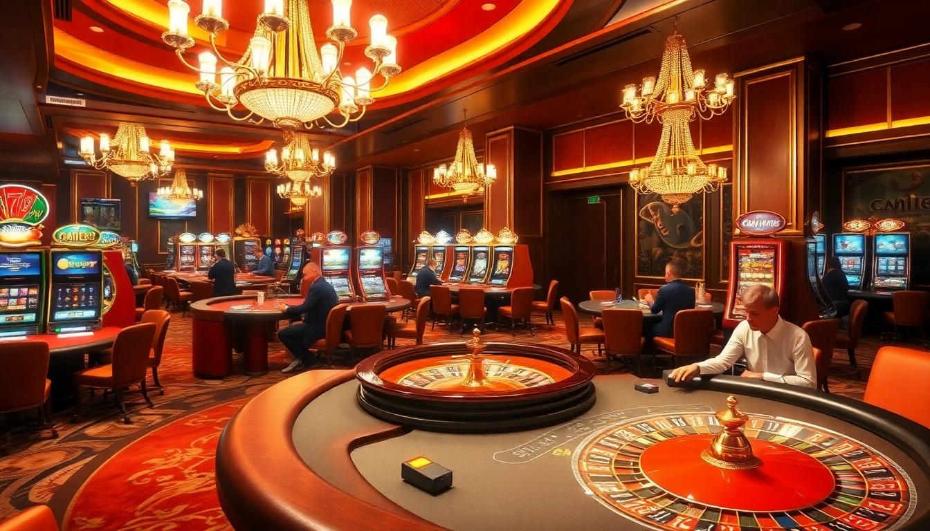 Experience the excitement of gambling at https://123win.free/ with vibrant casino games and players engaged in action.