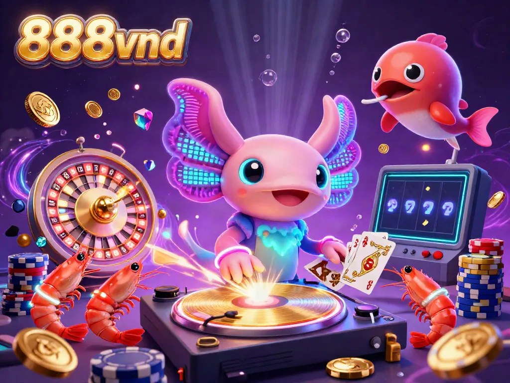 Engage in the vibrant underwater world of 888vnd with lively characters and thrilling casino elements.