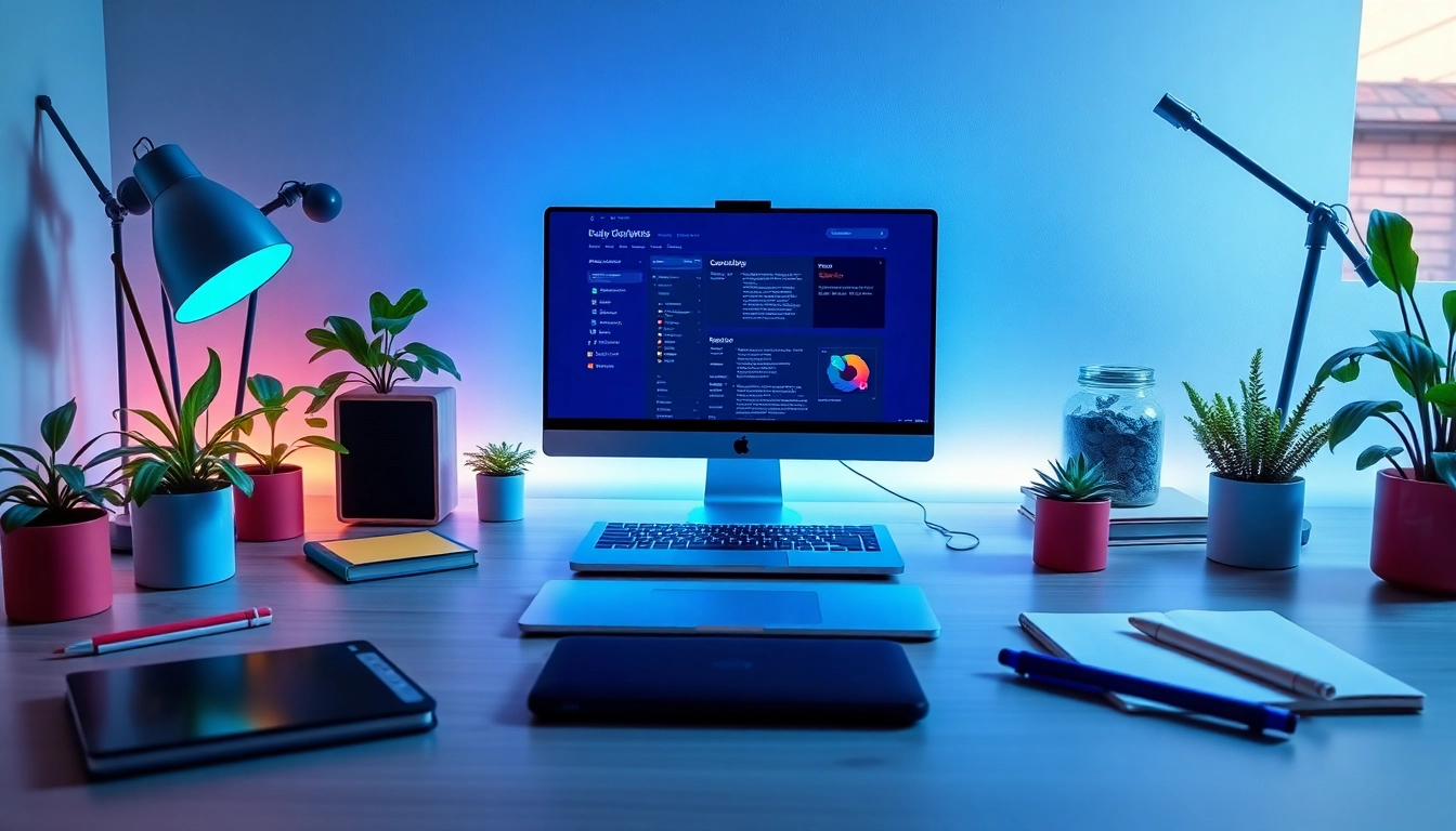 Inviting digital workspace showcasing creativity and productivity at bloglabs.wiki.