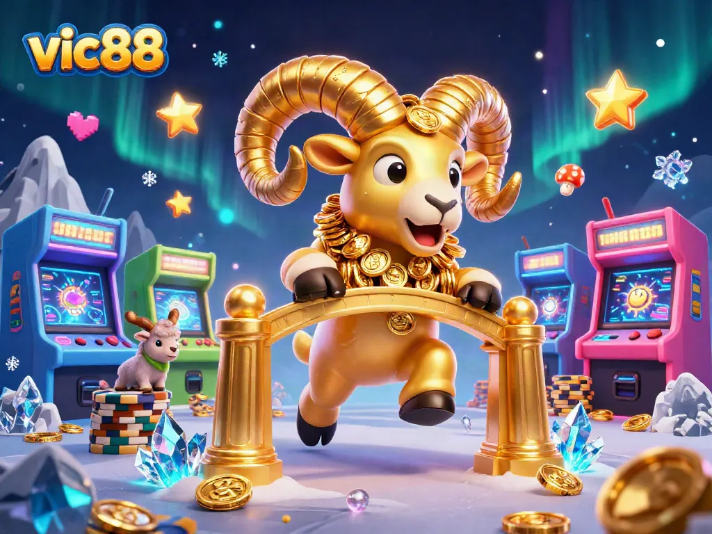Experience epic wins and gaming fun with vic88 in a dynamic casino adventure illustration.