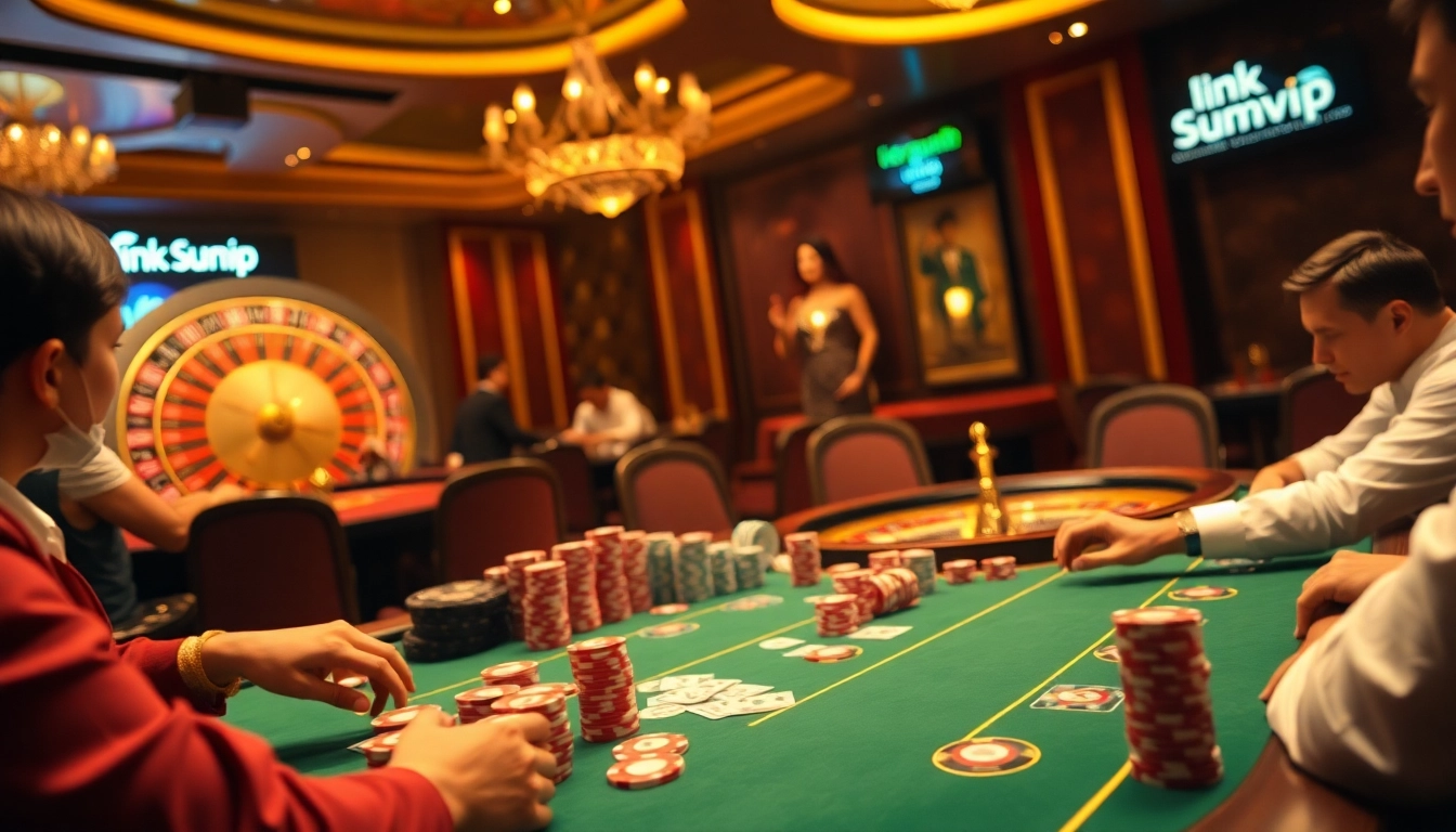 Experience the thrill of poker at a luxurious casino table with link sumvip enhancing online gaming access.