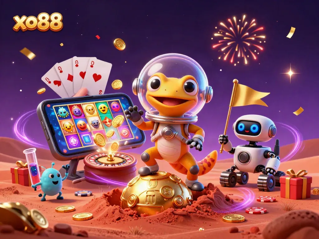 Experience the excitement of xo88 in a vibrant Martian casino adventure with colorful games.
