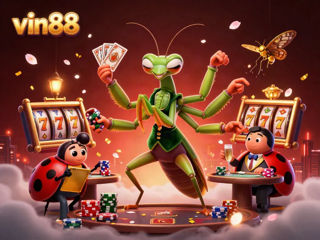 Engage in thrilling gameplay at vin88 with vibrant casino elements and dynamic characters!