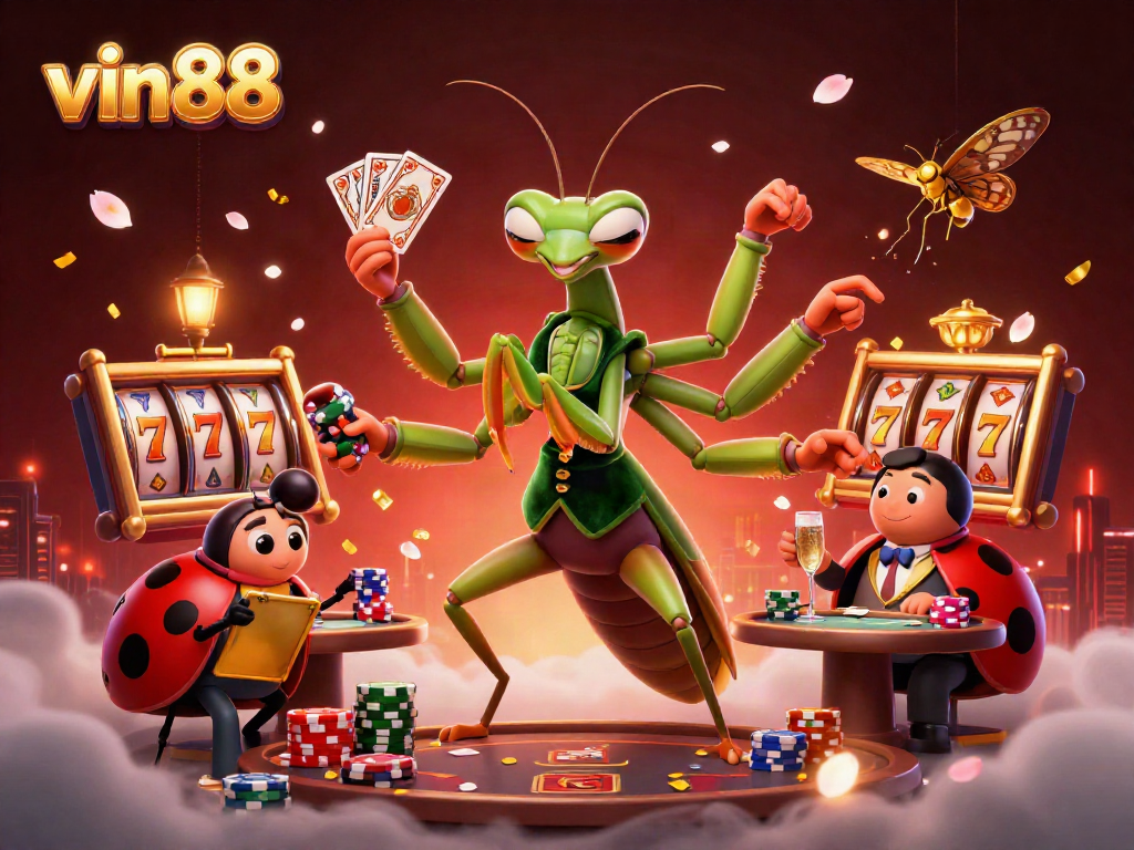 Engage in thrilling gameplay at vin88 with vibrant casino elements and dynamic characters!