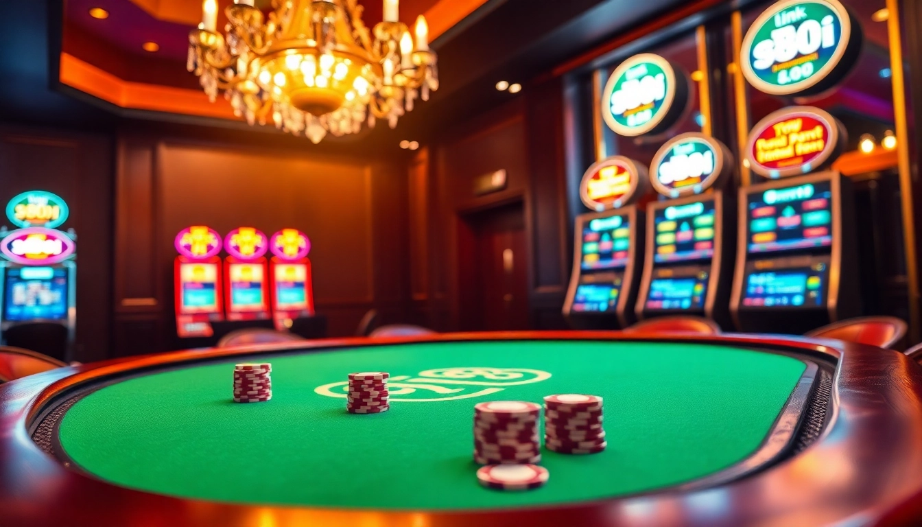 Engaging poker scene showcasing excitement at link 88i casino.