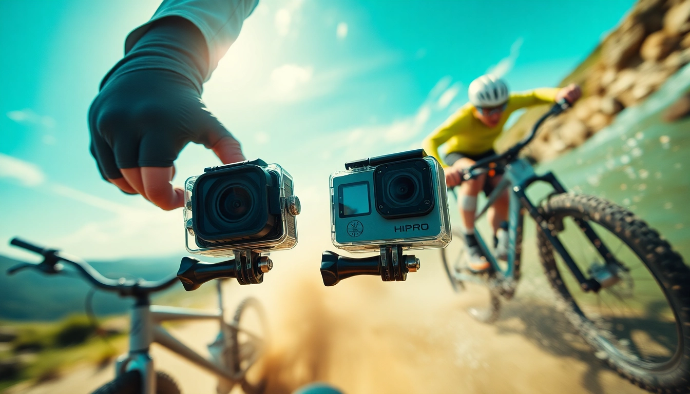 Action camera capturing vibrant outdoor adventure in 4K resolution