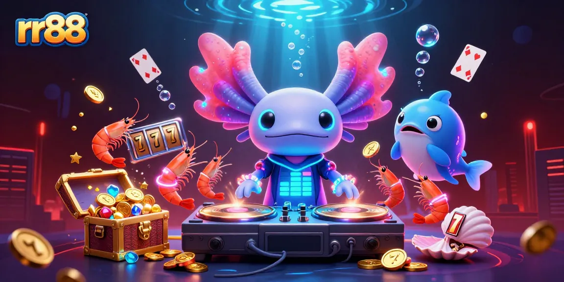 Experience the vibrant rr88 gaming world with lively characters and dynamic casino elements.
