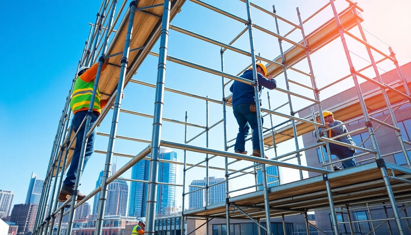 Elevate safety with expert scaffolding Manchester services showcased in an urban setting.