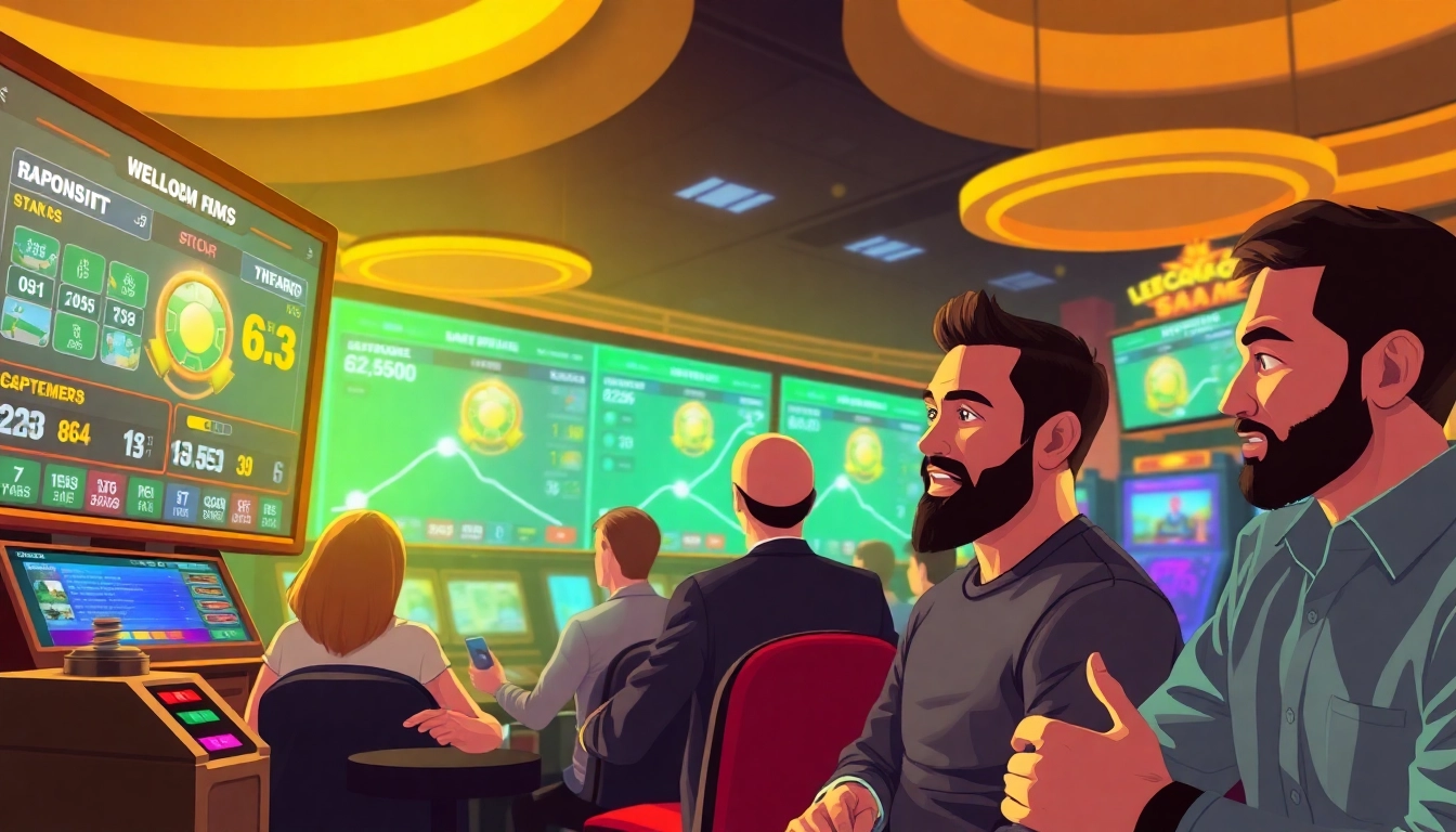 Engage with customer gamification in a vibrant sports betting environment showcasing active players at gamified interfaces.