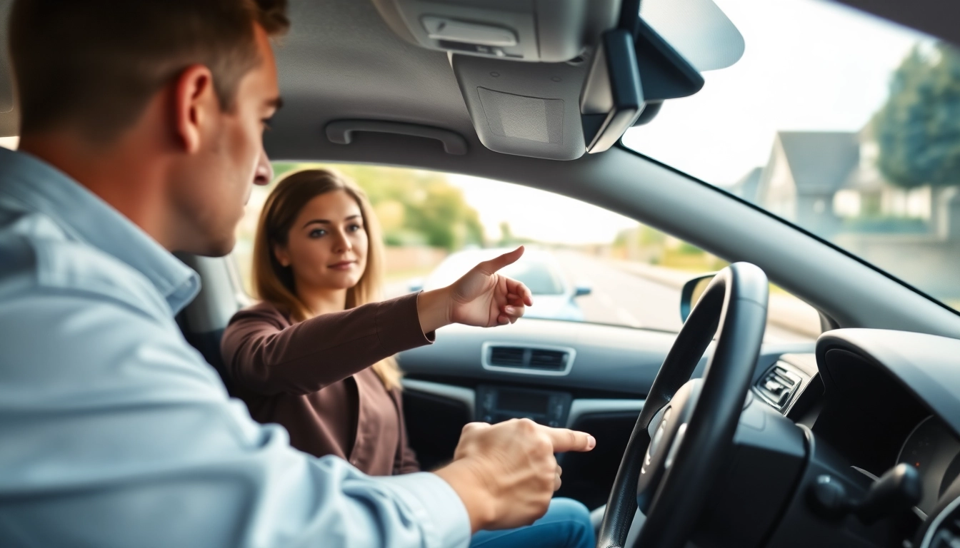 Learn intensive driving course Portsmouth with a skilled instructor guiding a student on the road.