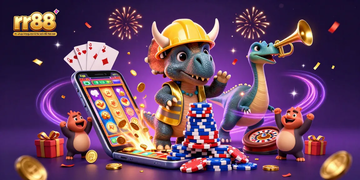 Experience exciting gameplay at rr88 - truy cập trang chủ nhà cái rr88 mới nhất with vibrant 3D illustration of casino fun.