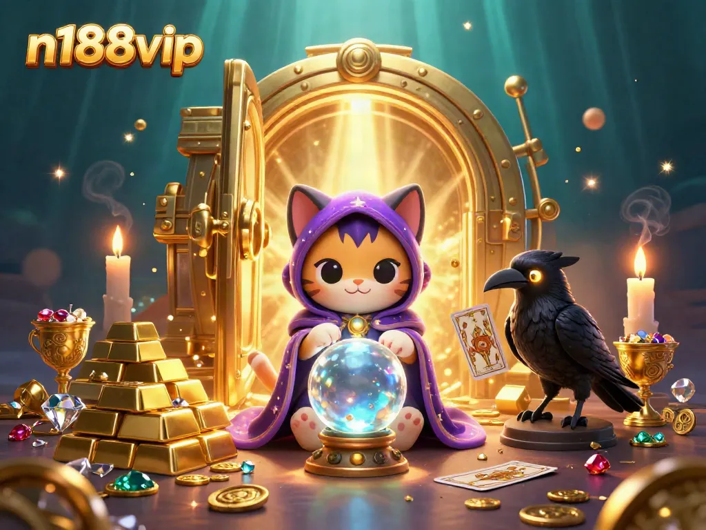 Play with n188vip's vibrant casino experience featuring mystical characters and dazzling treasures.