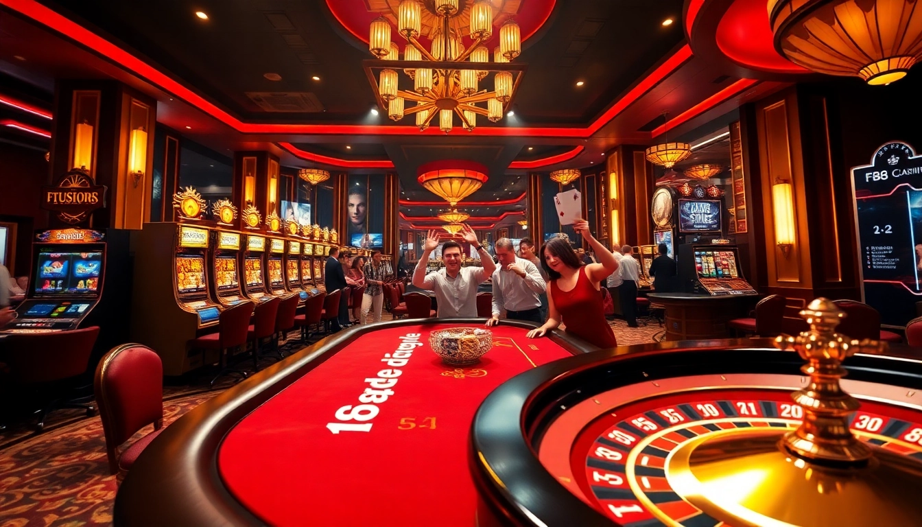 Experience the thrill of gambling at Fb88 with vibrant casino games and luxury visuals.