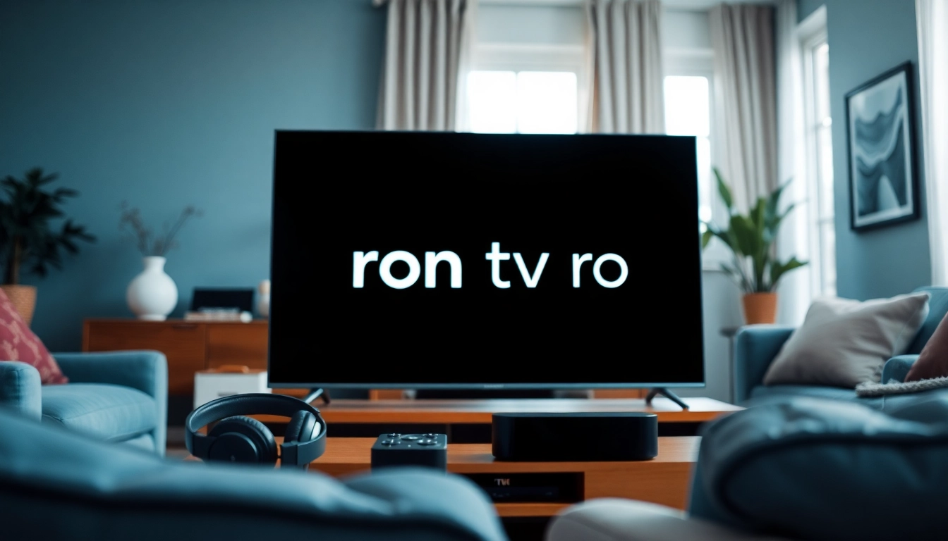 Stream with iron tv pro on a sleek smart TV in a cozy living room setting.