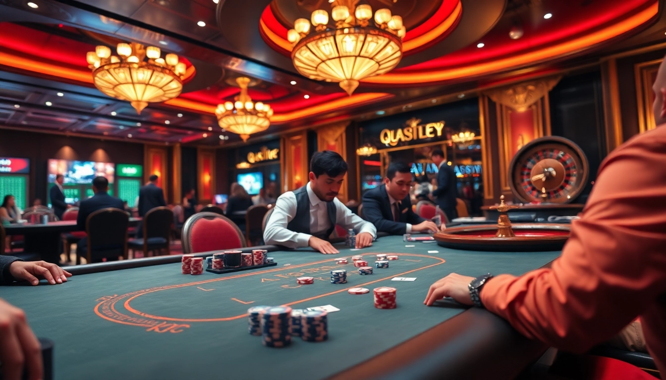 Experience high-stakes excitement at Liên minh quốc tế KJC's luxurious casino tables.