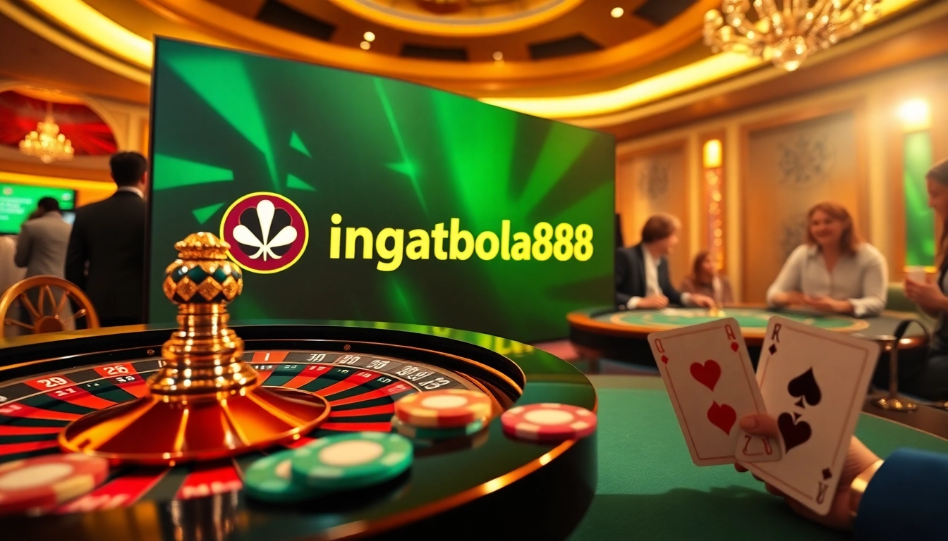 Engage in thrilling gameplay at ingatbola88 with vibrant casino visuals and immersive gambling elements.