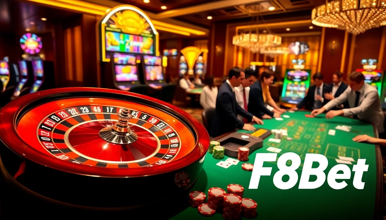 Experience thrilling games at F8Bet, with exciting roulette action and vibrant casino ambiance.