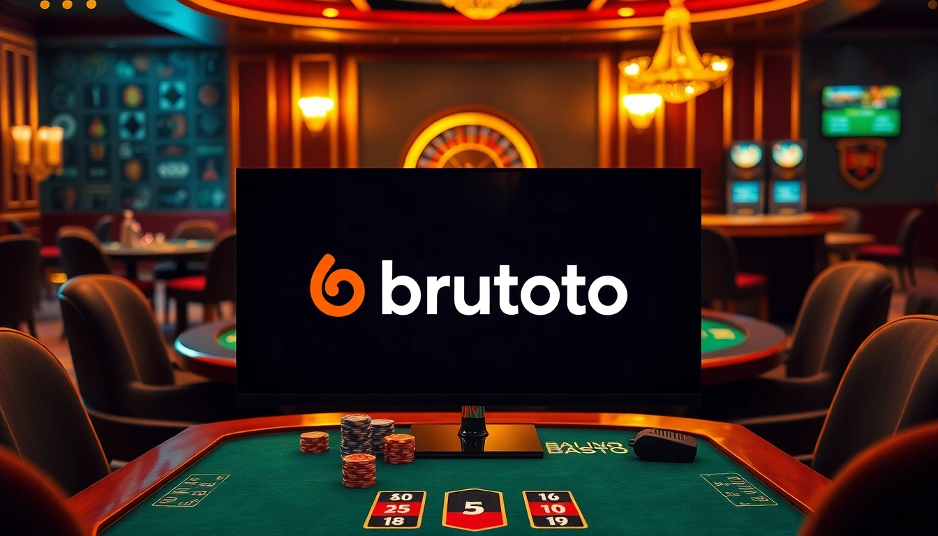 Experience the thrilling ambiance of birutoto at an upscale casino with vibrant games and professional settings.