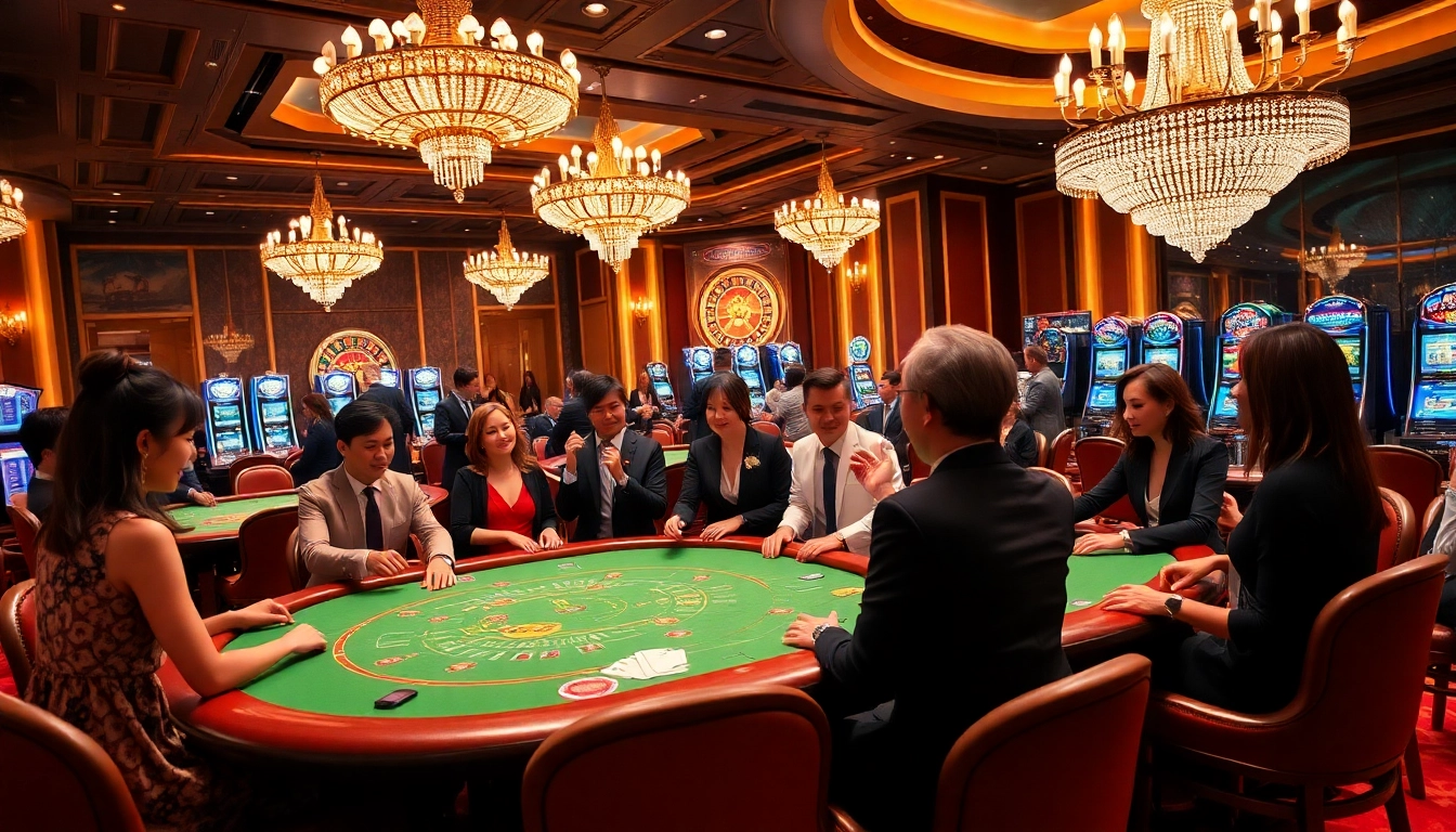 Players winning at exciting XX88 casino games, showcasing lavish tables and vibrant atmosphere.
