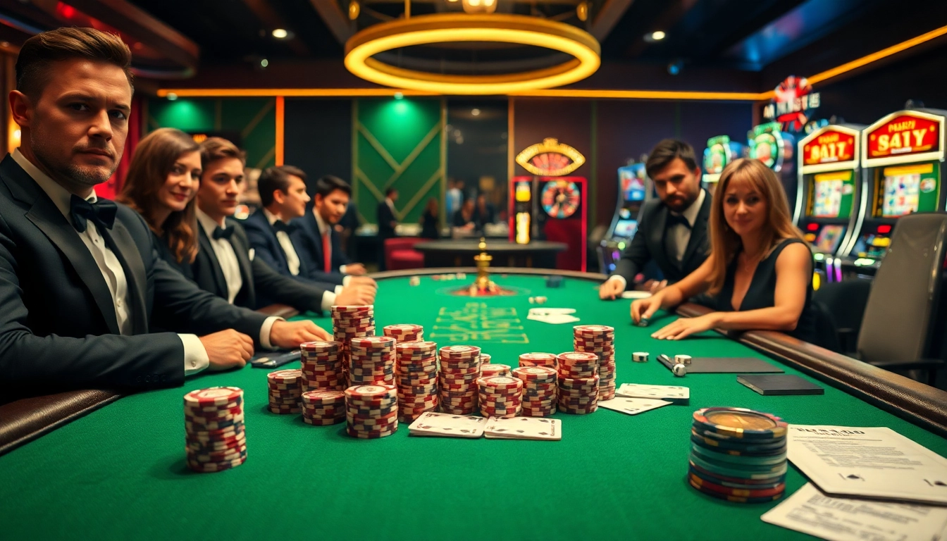 Experience thrilling gameplay at rr88 com with poker chips and high-stakes action in a luxurious casino setting.