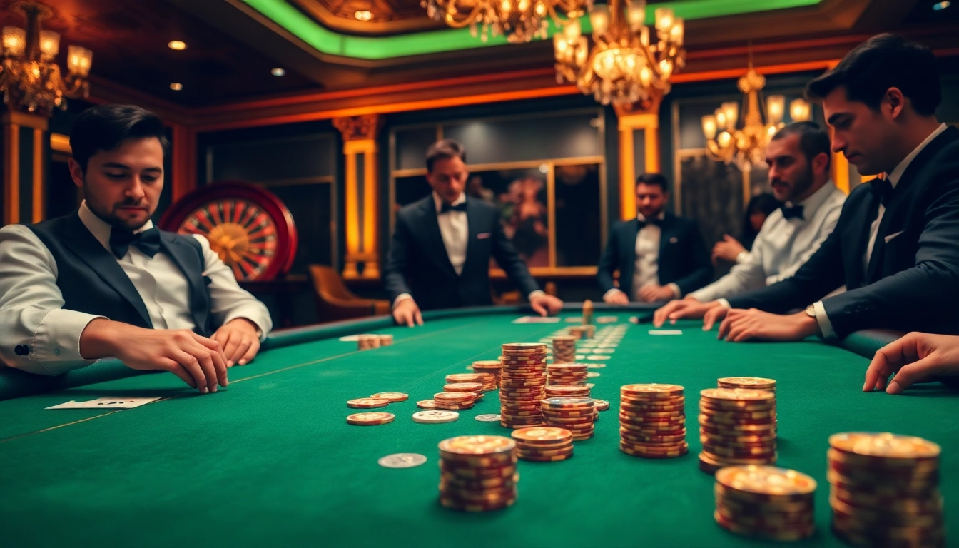 Experience the excitement of link xx88 at a luxurious poker table with chips and cards.