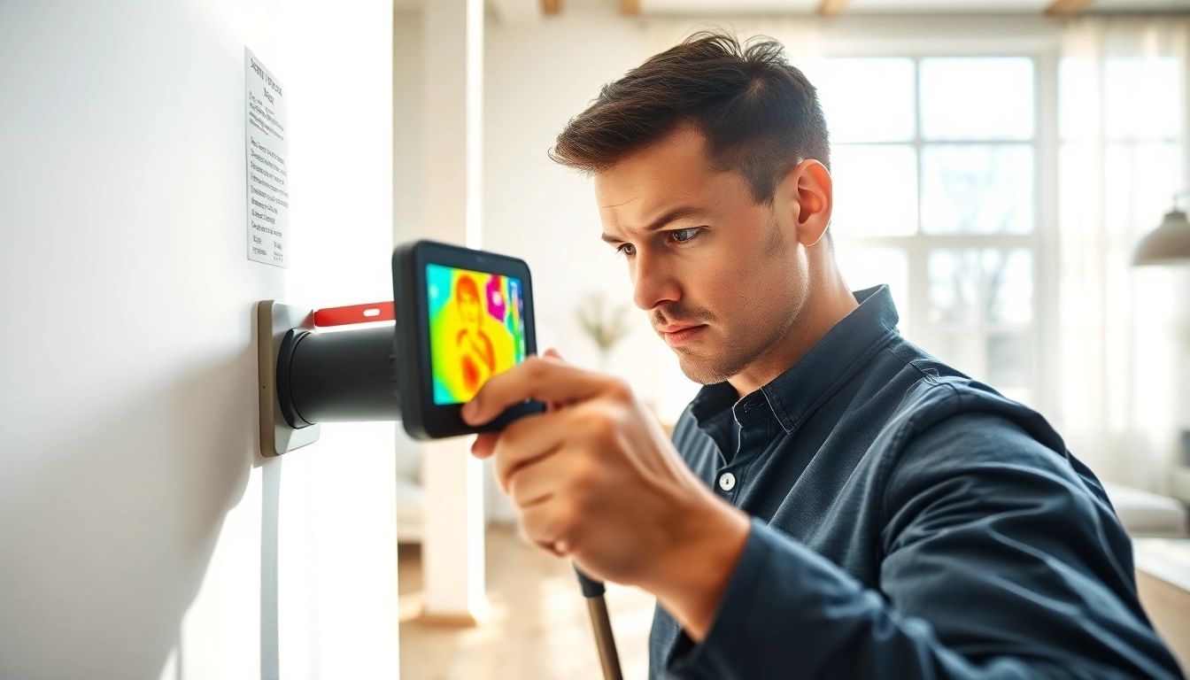 Expert water leak detection using thermal imaging in a home.