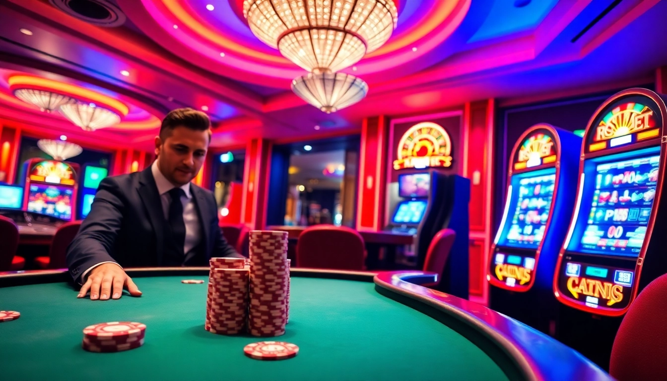 Engaging scene of players at a casino while signing up for Đăng ký PG88 promotions.