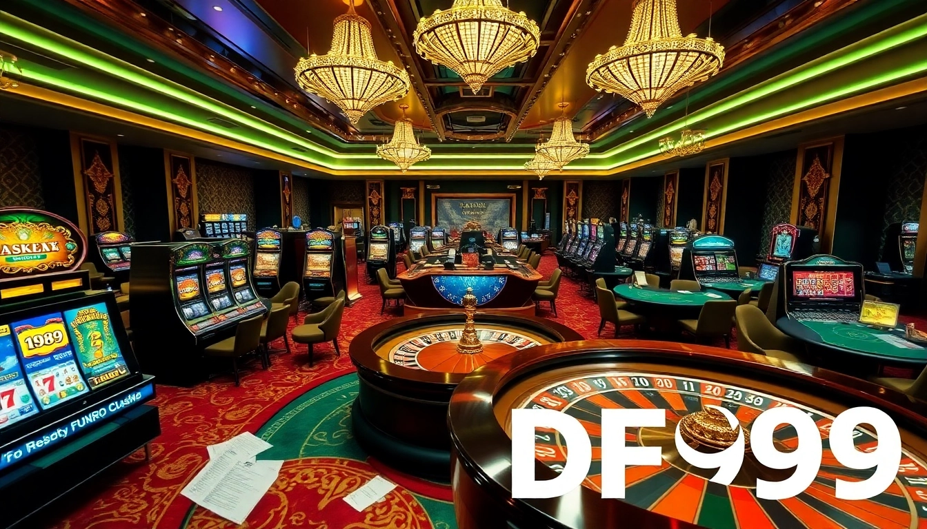 Experience the thrill of winning at DF999 casino with vibrant tables, slot machines, and mesmerizing games.