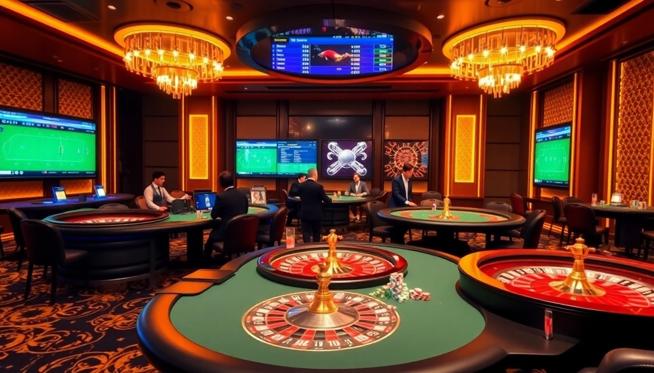 Experience thrilling betting at https://keobongda88.co/ with vibrant casino tables and live odds displays.
