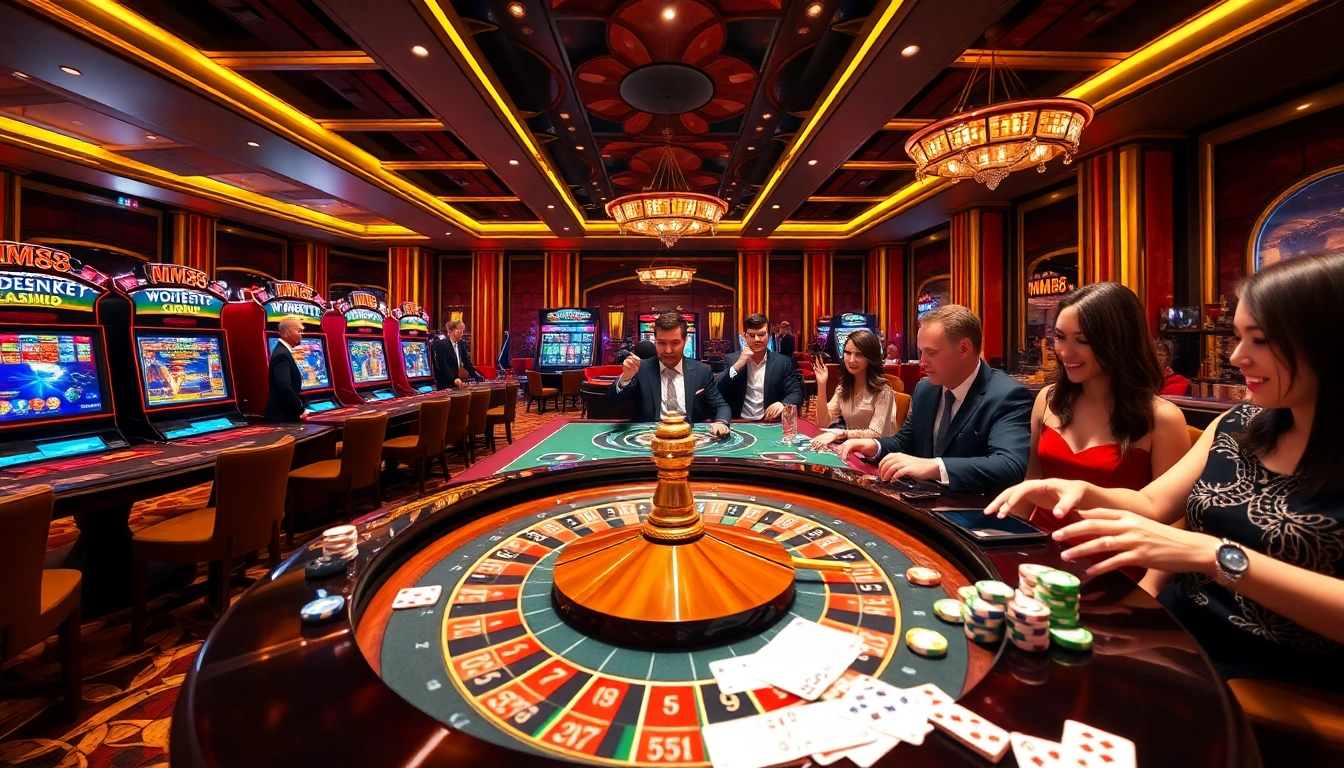 Players enjoying the excitement of MM88 SH with engaging casino games and vibrant atmosphere.