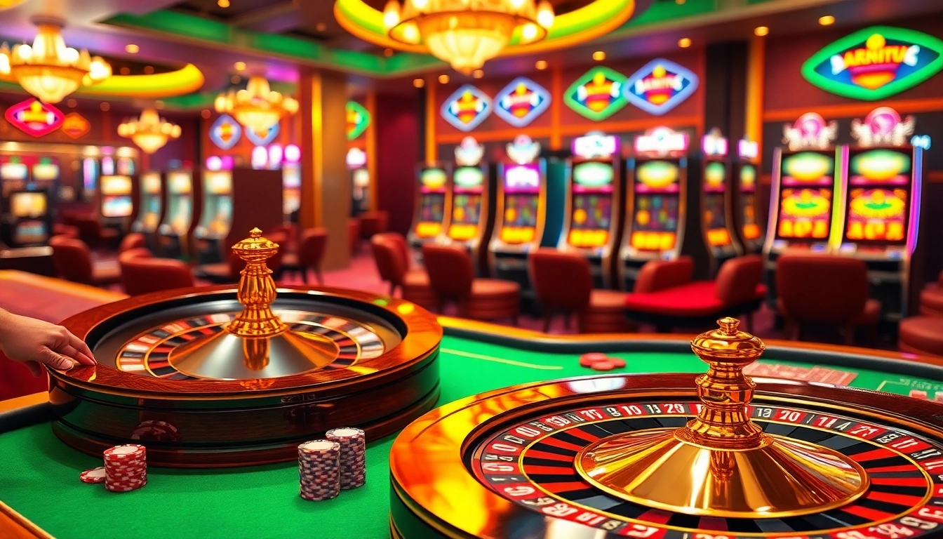 Xo88 players enjoying an exciting game at a luxurious casino table with colorful chips.