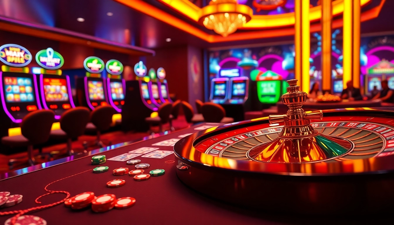Engaging players enjoying online gaming at https://kk55.gratis/ with vibrant casino elements