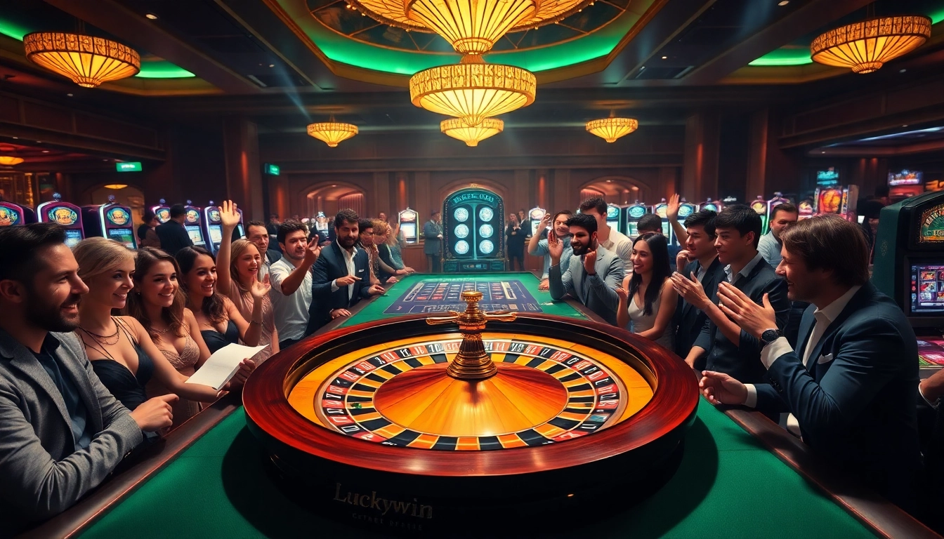 Experience thrilling gameplay at Luckywin's vibrant casino scene.