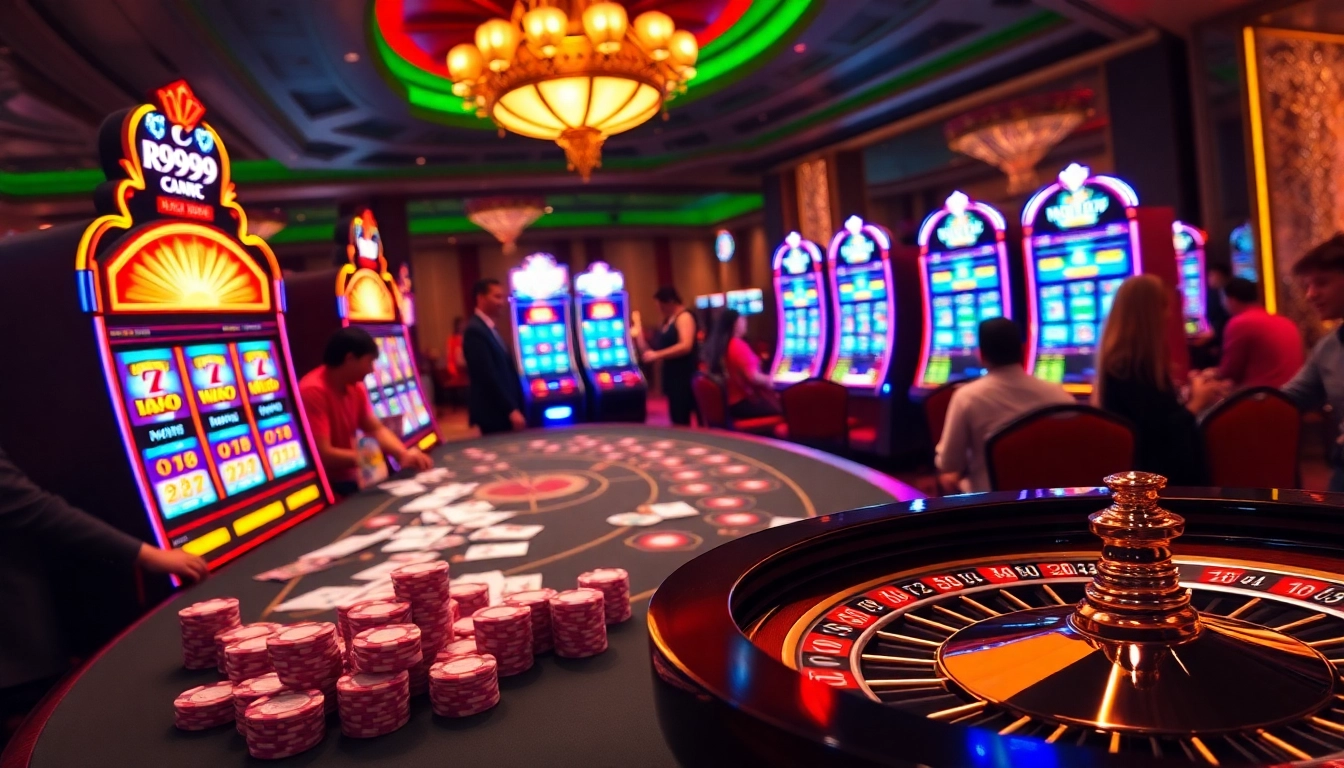 Experience the thrill of RR999 at a luxurious casino gaming table.