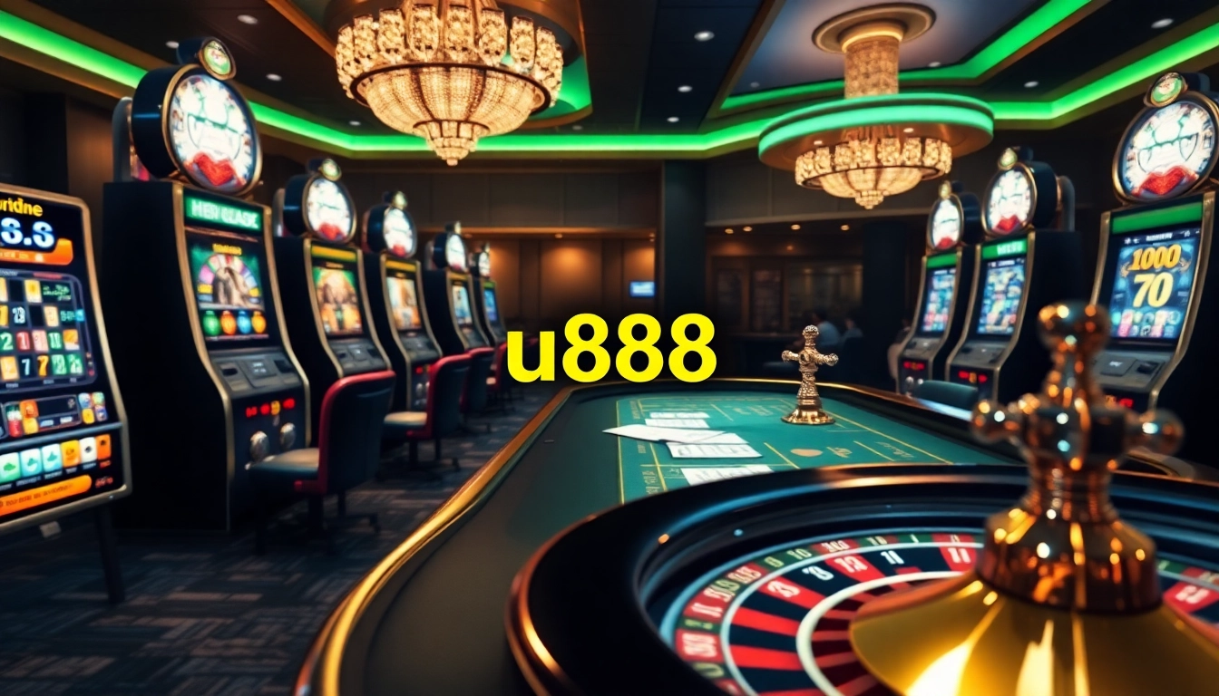 Engage with thrilling u888 online casino action featuring poker tables and vibrant slot machines.