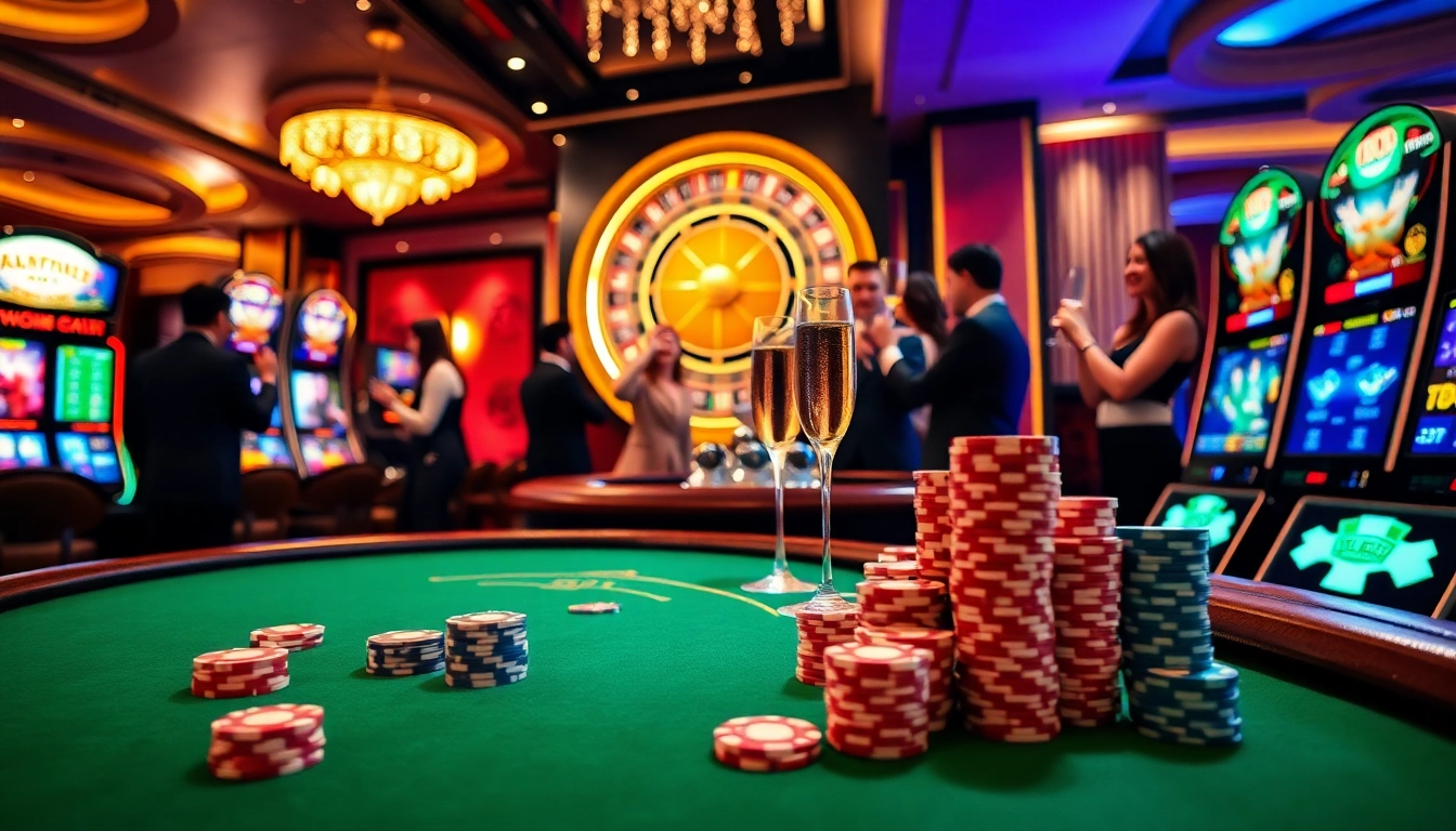 Experience thrilling gameplay at dn88.com with vibrant casino tables and exciting slot machines.