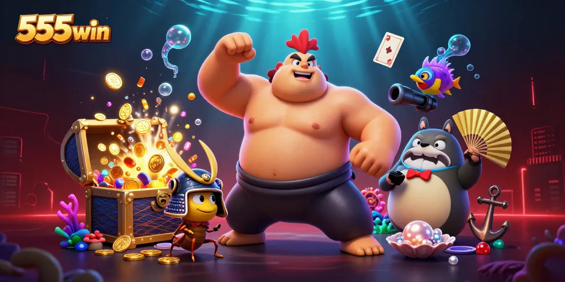 Join the excitement at 555win with vibrant underwater treasures and dynamic characters.